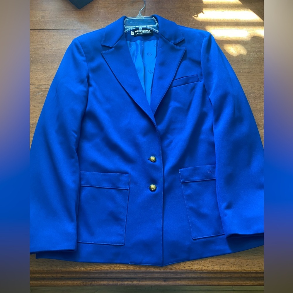 Givenchy VTG Sport Sapphire Blue Women's Blazer Plus Size - Picture 10 of 12